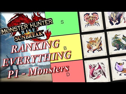 RANKING EVERYTHING!!! - Part 1 Monsters | Monster Hunter Rise Sunbreak (Tier list)
