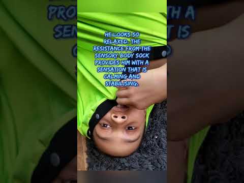 'Ben in a Body Sock' #autism #autistic #proprioception #sensory #bodysock #neurodiverse