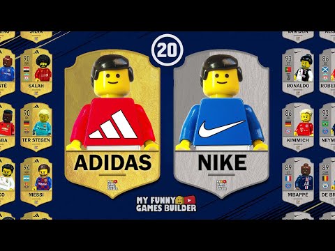 Team ADIDAS VS Team NIKE in Lego • FIFA 20 All Stars in Lego Football Film