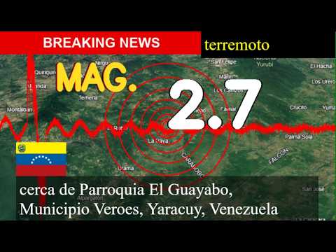 😱🚨 Terremoto Hoy: ¡Justo Ahora! Magnitud 2.7 Cerca De La Parroquia El Guayabo, Municipio Veroes, Yar