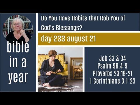 Day 233 "Do You Have Habits that Rob You of God’s Blessings?" - August 21