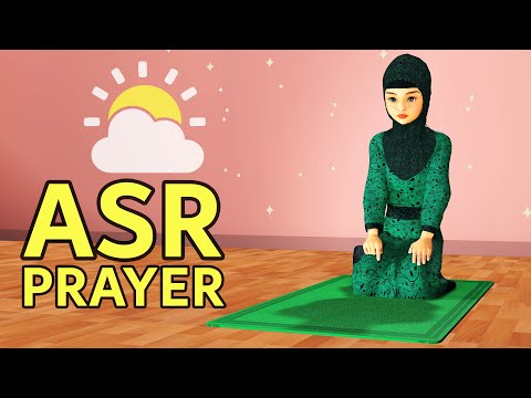 How to pray Asr for Girls - Step by Step - with Subtitle