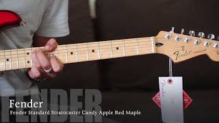 Video thumbnail for Fender Standard Stratocaster Candy Apple Red Maple & Blackstar ID Core Stereo 10 V2 by MyDukkan