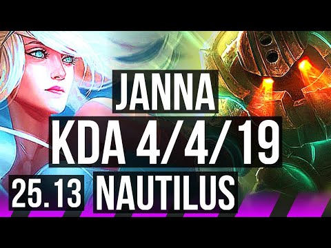 JANNA & Tristana vs NAUTILUS & Samira (SUP) | 10k comeback, 4/4/19 | NA Master | 25.13