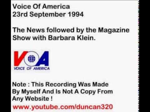 Voice Of America - 23rd September 1994 - Magazine Show with Barbara Klein