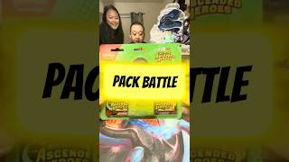 Opening Ascended Heroes pokemon pack battle. Who will come out on top? #fyp #pokemon #pokemoncards
