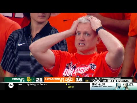 #9 Baylor vs #5 Oklahoma State crazy ending 2021 Big 12 Championship