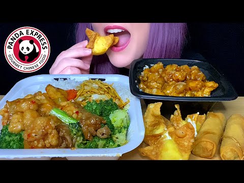 ASMR PANDA EXPRESS MUKBANG (NO TALKING) ORANGE CHICKEN...