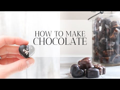 HOW TO MAKE CHOCOLATE | Orange Salted Chocolate Hearts