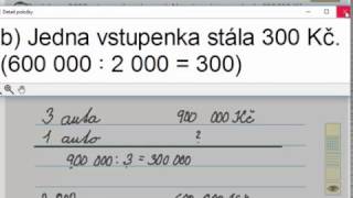 Dělení - dělenec i dělitel zakončeny nulami (slovní úlohy), 4.roč., 2. díl, str. 30, cv. 3