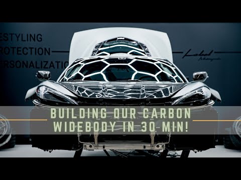 Building a Carbon Fiber Widebody C8 for SEMA in 30 minutes! Final Reveal photos included!