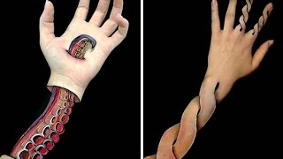 I Turn My Arms Into Optical Illusions