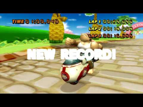 【MKW WR】 GCN Peach Beach (Glitch) - 1:00.049 - Arrow
