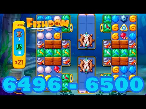Fishdom Level 6496 - 6500 HD Walkthrough | 3 match puzzle | gameplay | android | 6497 | 6498 | 6499