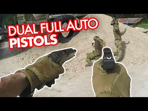 DUAL WIELD Airsoft Pistols - FULLAUTO Glock 18c