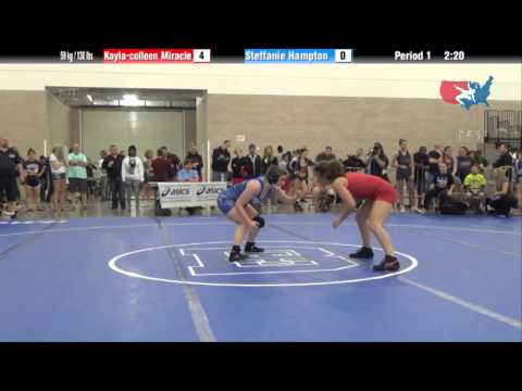 FILA Junior 59 kg / 130 lbs. - Kayla-colleen Miracle vs. Steffanie Hampton