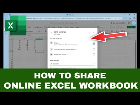 How to Share an Online Excel Workbook (Sharing on Excel for Web)