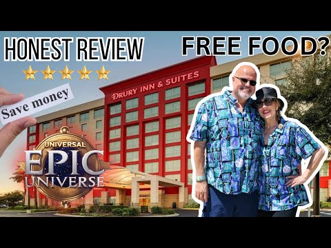 FREE FOOD! DRURY Epic Universe  Orlando Review. Free Breakfast, Snacks Dinner, Drinks& Parking!