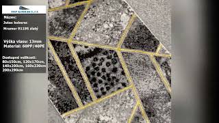 Jutex kusový koberec Mramor 9119S zlatý