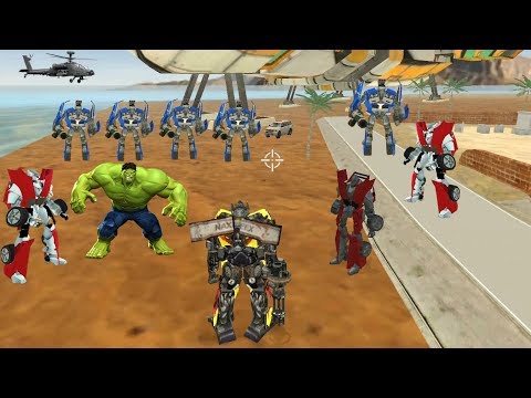 Vegas Crime Simulator (Blue Car Robot) Hulk 🤖 Robot Car Fight Transformers - Android Gameplay HD
