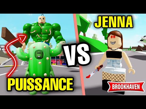 CACTUS ET LE PLUS FORT DU MONDE ATTAQUE JENNA (BATAILLE ÉPIQUE) ! BROOKHAVEN RP - ROBLOX