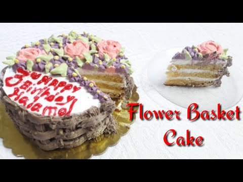 Flower Basket Cake ഓവൻ ഇല്ലാതെ ആർക്കും തയ്യാറാക്കാം || Flower Basket Cake Without Oven