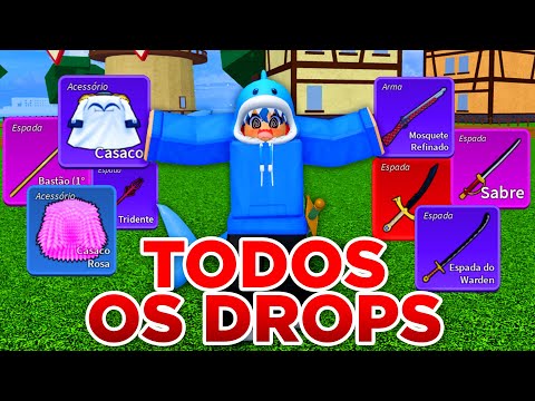 PEGUEI TODOS OS DROPS DE BOSSES DO PRIMEIRO OCEANO NO BLOX FRUITS