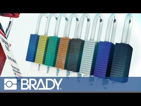 Замок Brady нейлоновый с алюминиевой дужкой (компактный корпус) видео