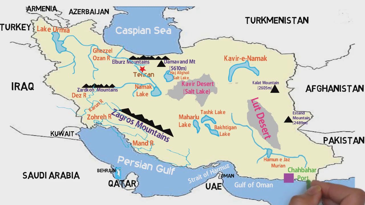 Where is the country of Iran located in the world?