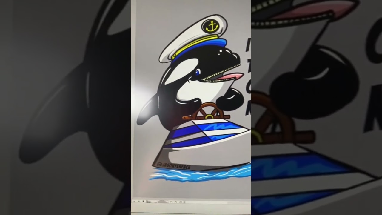 Orca on a Yacht I’m the Captain Now! #sticker #art #killerwhales #imthecaptainnow