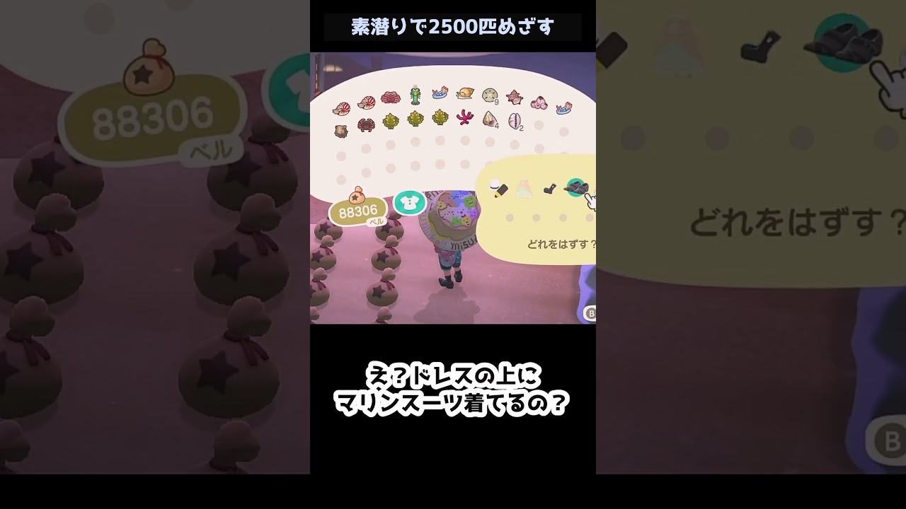 【あつ森】≪素潜り2500匹≫　絶対ゴワゴワしてる