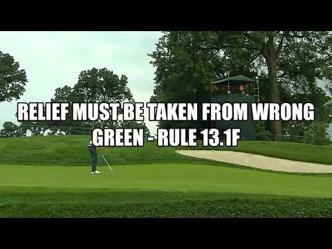 Unbelievable! Pro Golfer Hits a Ball Off a Wrong Putting Green - Golf Rules