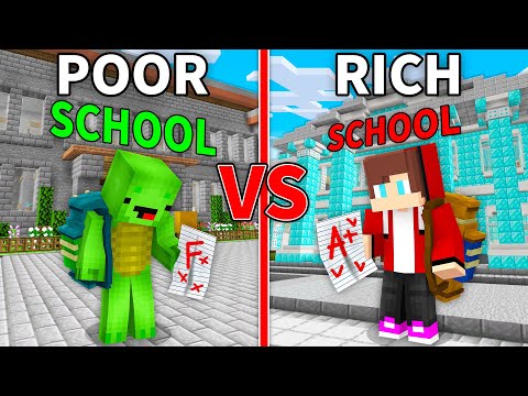 Mikey Poor Student vs JJ Rich Student in Minecraft - Maizen