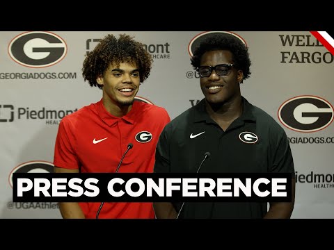 Georgia Football: Players Joseph Jonah-Ajonye and Noah Thomas Pre-Mississippi State Press Conference
