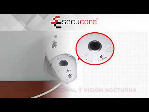 thumbnail video image 2 of Cámara IP HD 960p 1.3 Megapixeles 360 Grados WiFi 4G Secucore IVR30G, 2 of 3