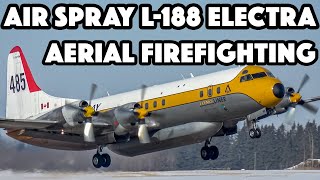 Aerial Firefighters! Air Spray CLASSIC Lockheed L-188 Electras in action in Red Deer (YQF/CYQF)