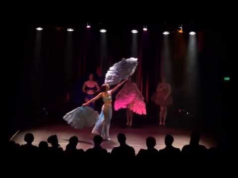 Fan Dance Intensive Student Solo Act Display - Bombshell Burlesque and Beauty Academy