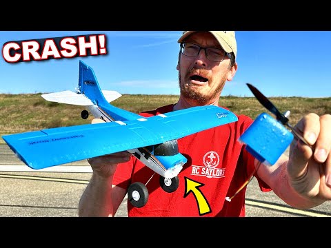OH NO!!! DUMB THUMBS crashed my $75 Brushless RC Plane...