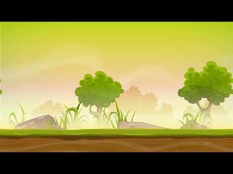 Cartoon - Side-Scrolling Forest Landscape Loop - Free to Use - No Copyright
