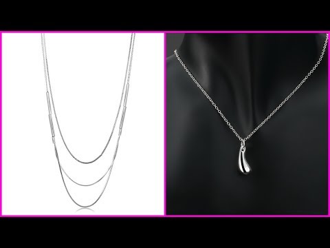 Simple platinum chain design for ladies