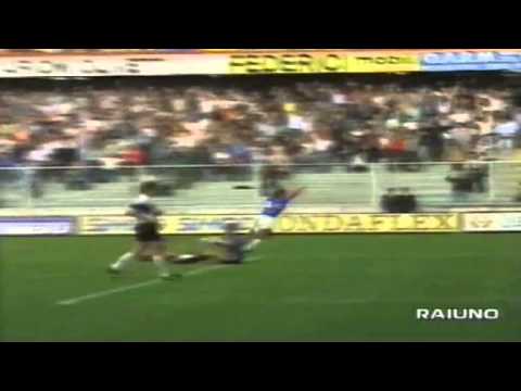 Serie A 1990-1991, day 06 Sampdoria - Atalanta 4-1 (De Patre o.g., Evair, 2 Branca, R.Mancini)