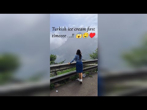 Trying turkish ice cream for first timee..!! 🤤🥰#youtube #funnyvideos #turkishicecream #viralvideo 
