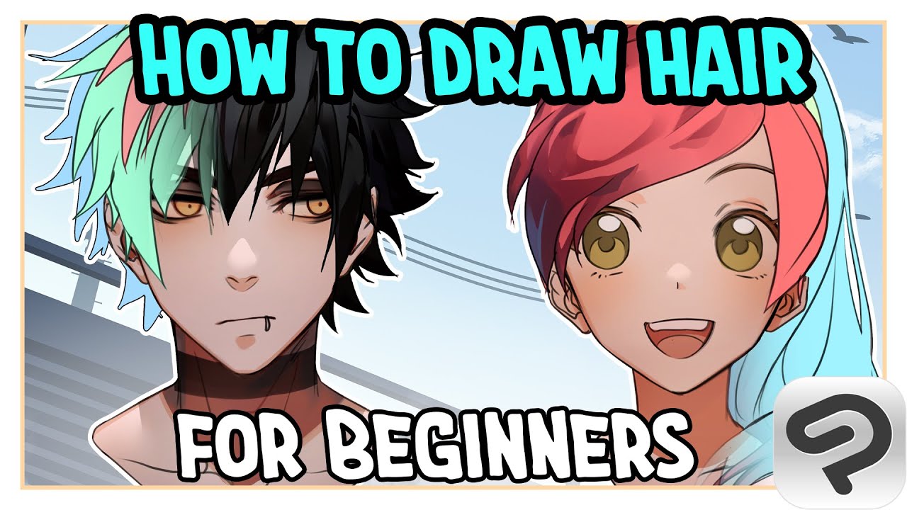 How to draw Hair - Tutorial for Beginners
