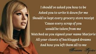 Taylor Swift- Marjorie (Lyrics)