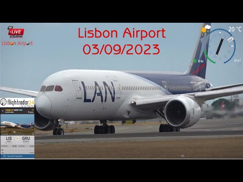 🔴LIVE Aeroporto de Lisboa + Flightradar24 + ATC
