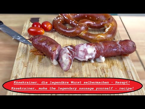 Käsekrainer, ohne Kutter selber herstellen, einfach und lecker! Cheese sausage, the legend recipe! 😋