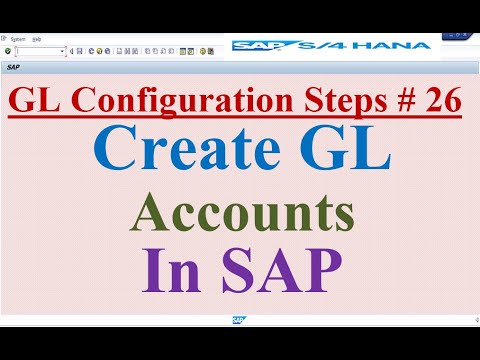 How to Create a GL Account in SAP