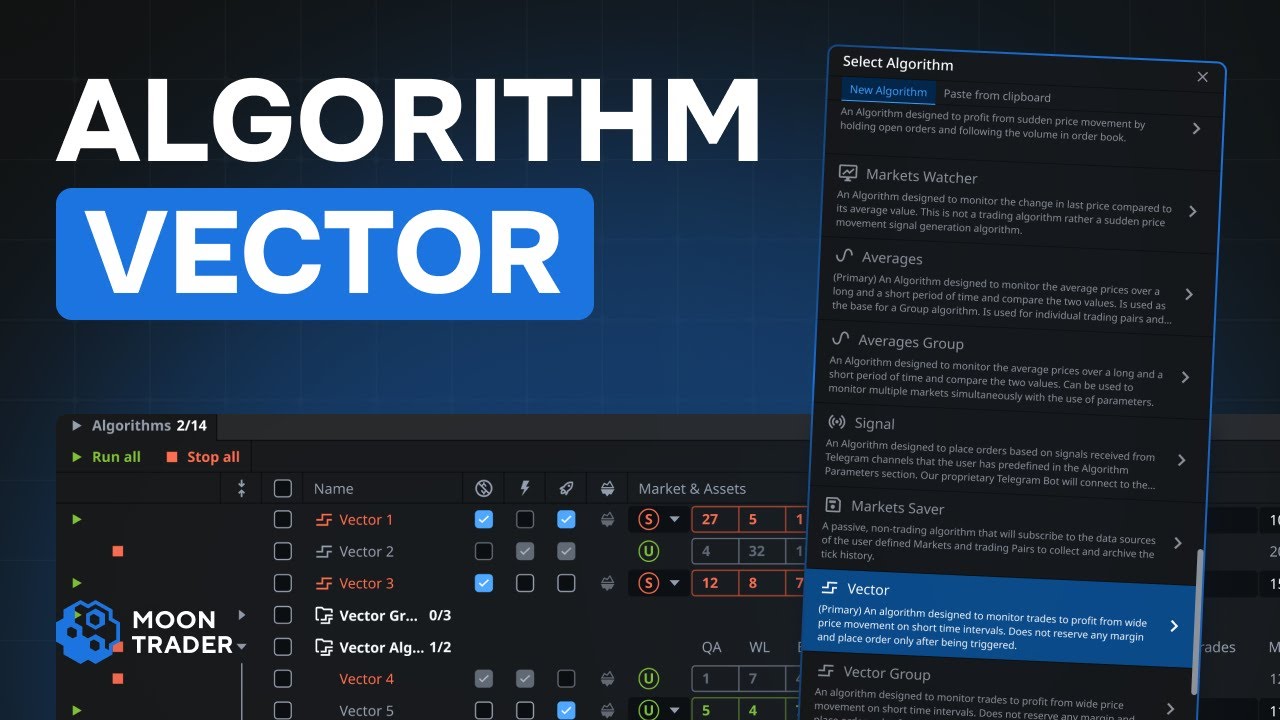MoonTrader. Vector Algorithm