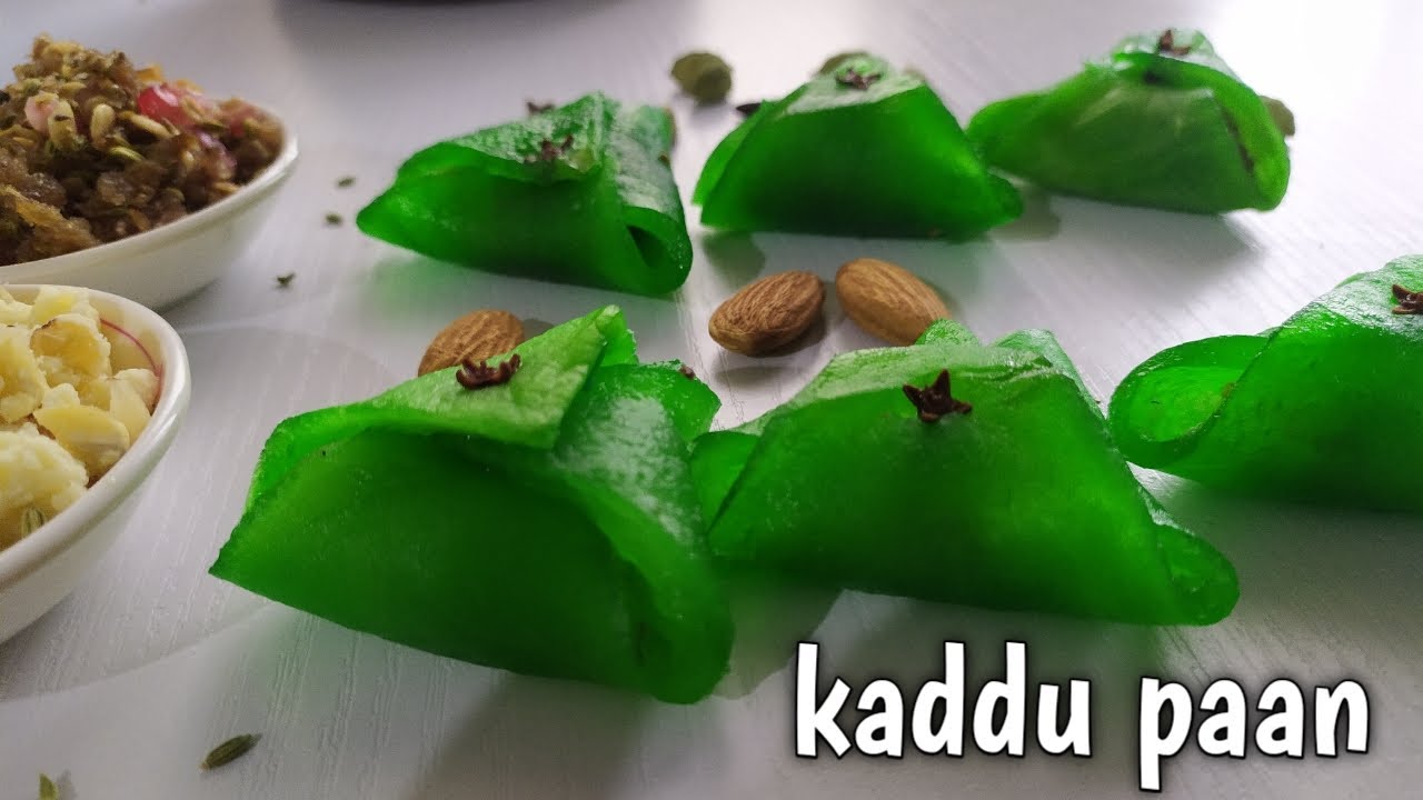 kaddu paan | gulkand paan petha | mawa paan petha | आगरा का पान पेठा - deliciously wow!