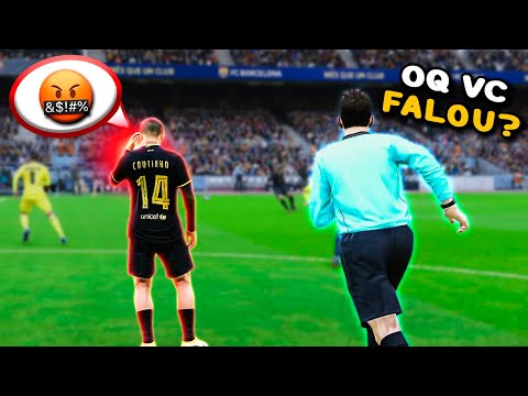 COUTINHO XINGOU O JUIZ E FOI PUNIDO - PES 2021 - SALVANDO A CARREIRA ⚽ #07